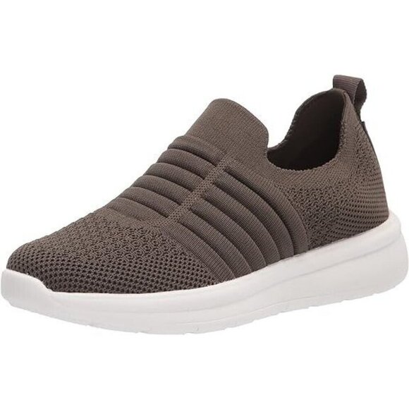 Clarks Ezera Knit Casual Active Shoes Dark Olive Stretch Slip On 9.5 M - Picture 1 of 8
